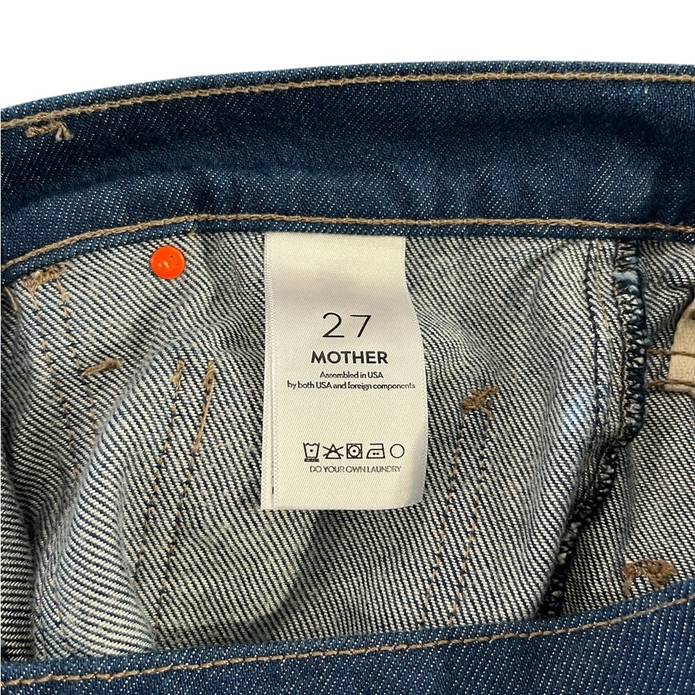 NWT Mother Snacks Smoothie Carpenter Sneak High-Rise Wide Leg Cuffed Jeans - Picture 6 of 12